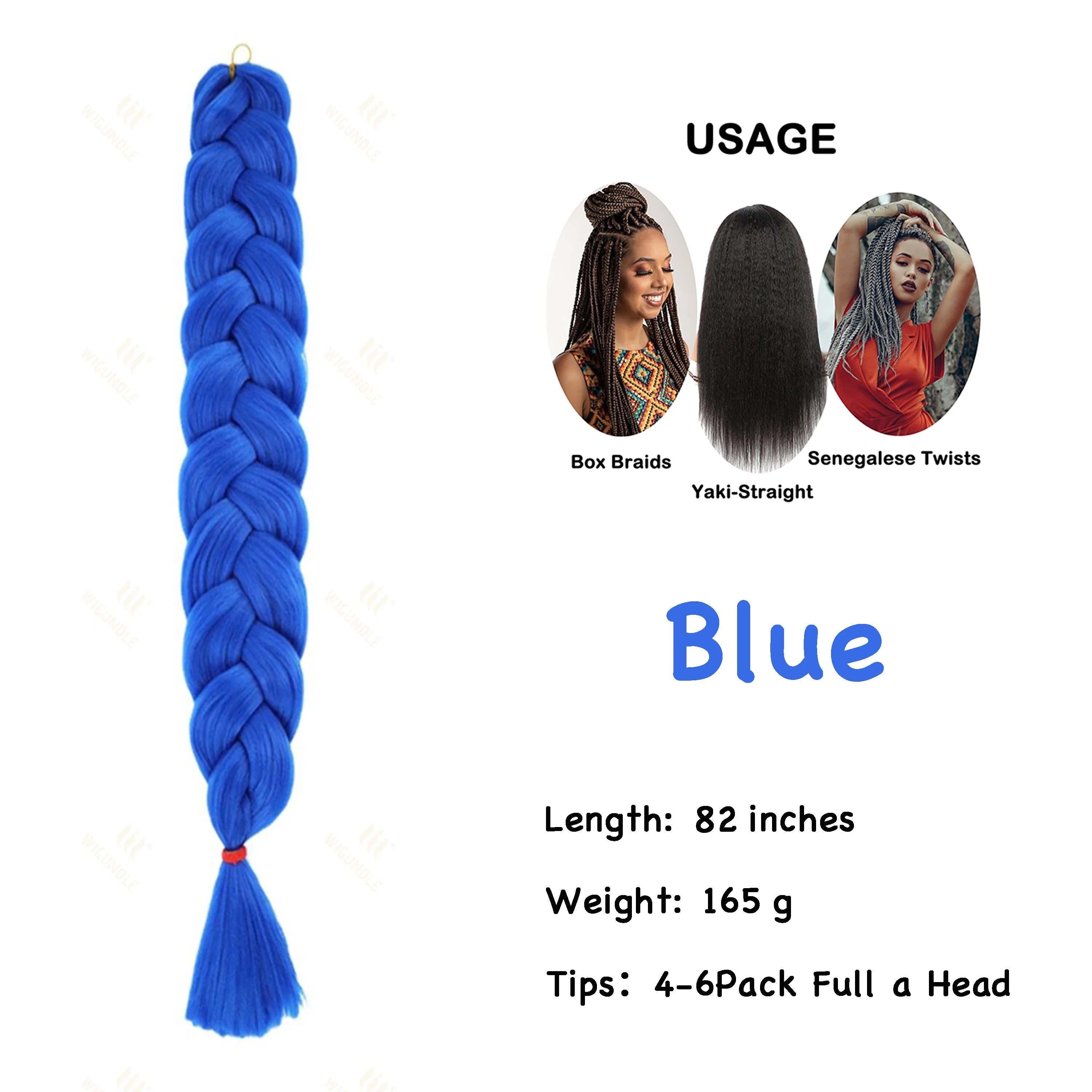 Wigundle Jumbo Braiding Hair Extension 82Inch High Temperature Synthetic Braid For Women Twist Box Braids Crochet Hair