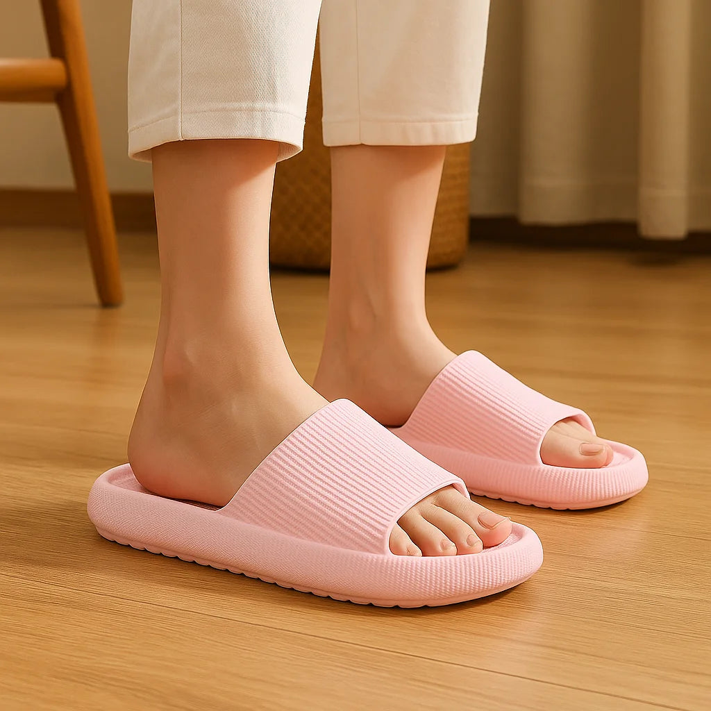 Unisex Lightweight Slip-On House Slippers — Injection-Molded Upper, True-to-Size Comfort
