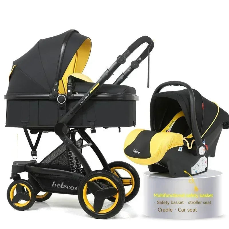 Baby Stroller 3 in 1 With Car Seat Baby Cart Foldable Baby Carriage Prams For Newborns Pram High quality waterproof strollers