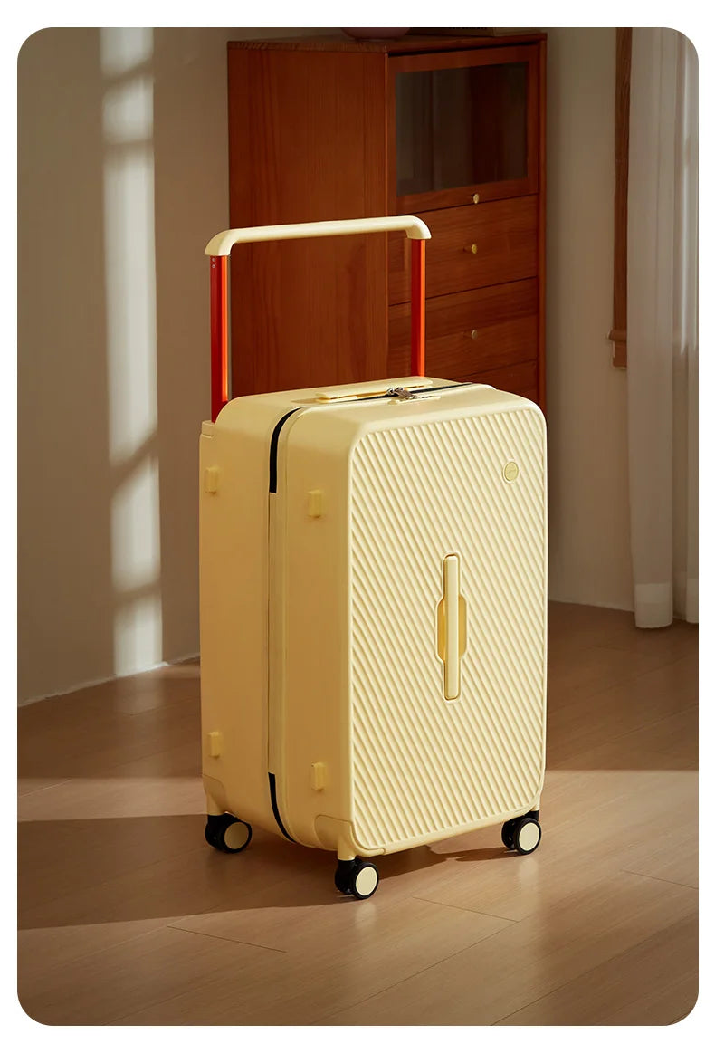 Mixi Large-Capacity Suitcase Trolley Case 26inch Checked in Hardside Rolling Wheels Luggage Wide Handle Travel Suitcases Trunk