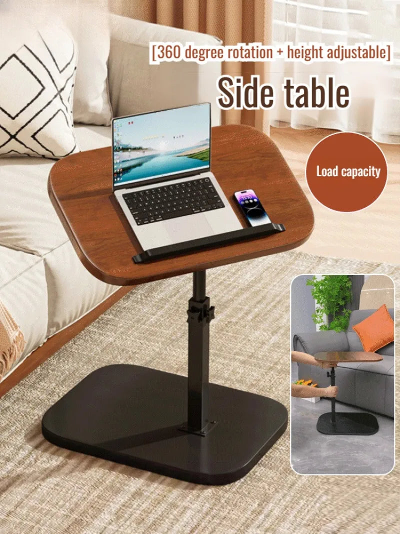 Liftable coffee table living room sofa side table rotating foldable desktop home bedside storage adjustable height shelf