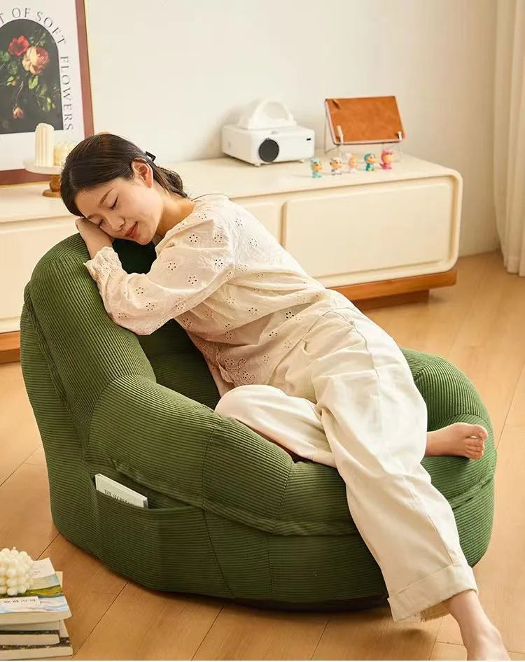 Portable Lazy Sofa Living Room Cheap Single Sofas Adult Tatami Chaise Lounge Relaxing 1-person Sofa Modern Tiny Home Furniture