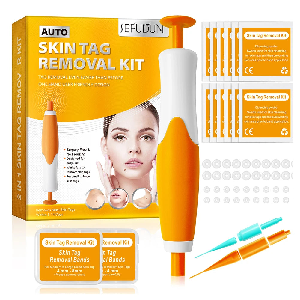 2 IN 1 Auto Micro Skin Tag Remover Device Standard And Micro Skin Tag Removal Kit Adult Mole Wart Remover Face Care Beauty Tools