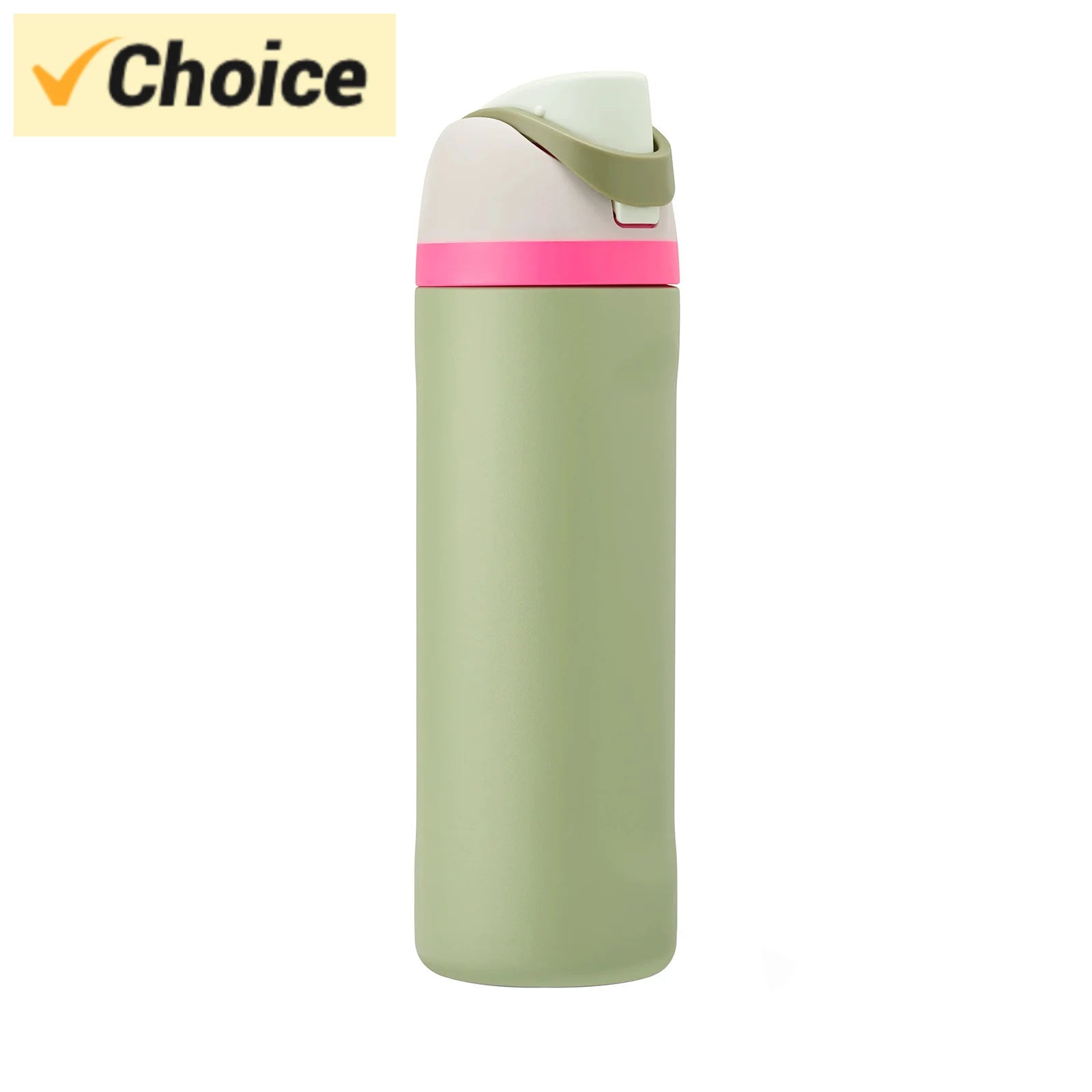 24oz Double Layer Stainless Steel Insulated Cup Water Cup Handle Cover Stainless Steel And Vacuum Insulated Leak Proof Soft Cove