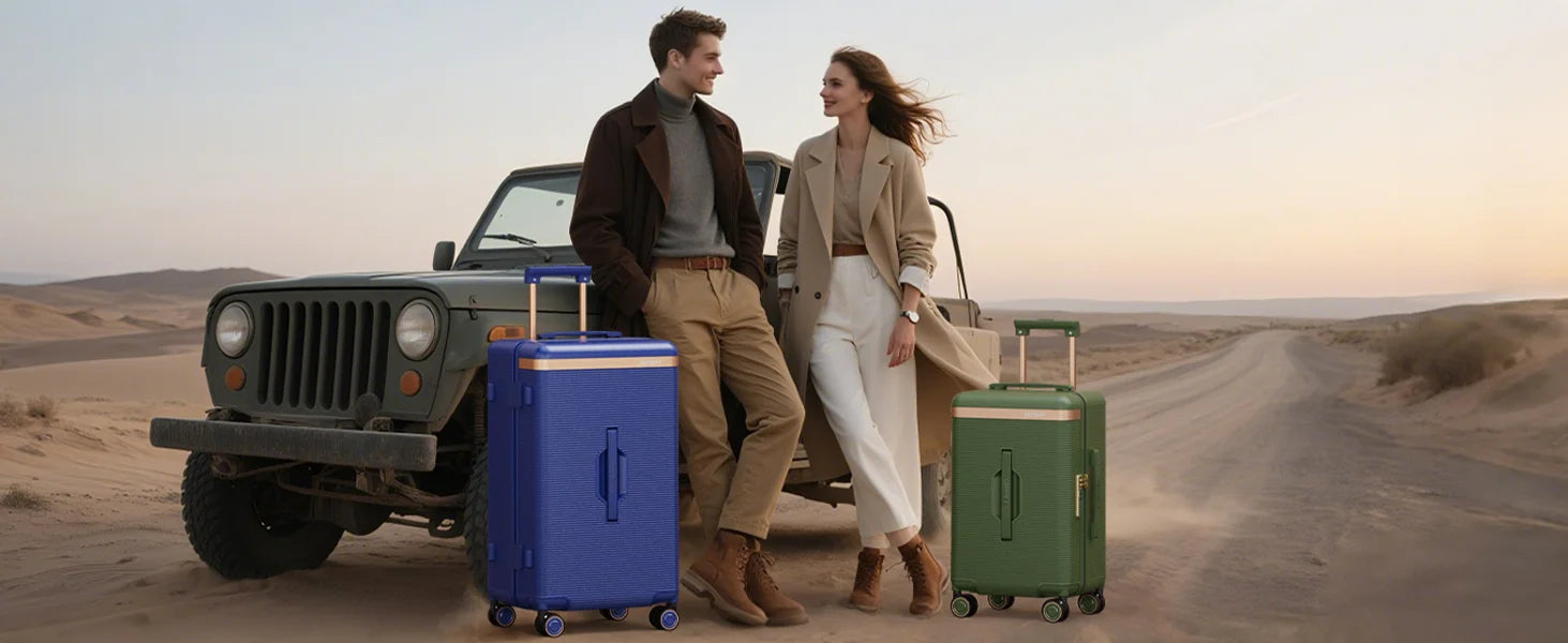 Joyway 22 inch Lightweight, Thin and Durable Short-trip Luggage Suitcase with Cup Holder, TSA Lock, Spinner Wheels