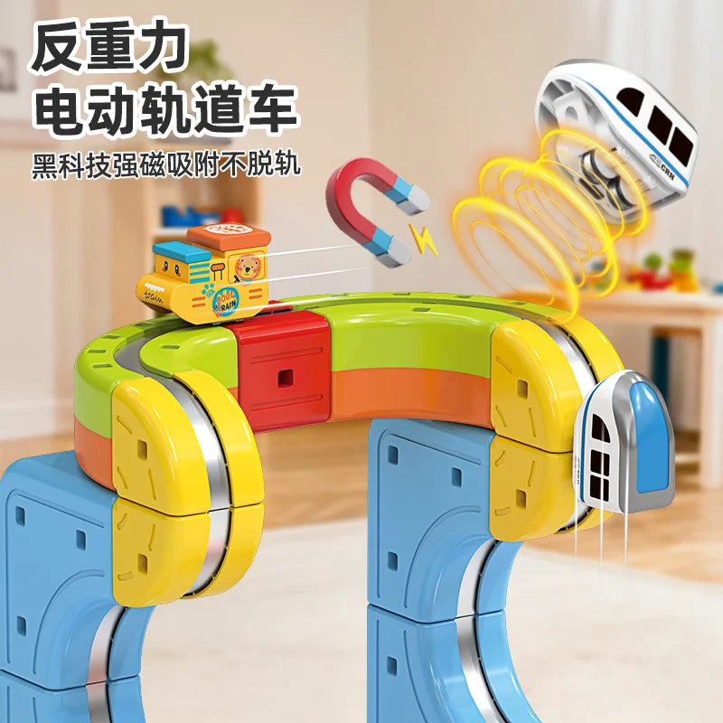 Montessori Toy 2025 Latest Educational Toys Assembly Magic Track Train Set Children'S Toys Non-Remote Control Rail Car Gift Box