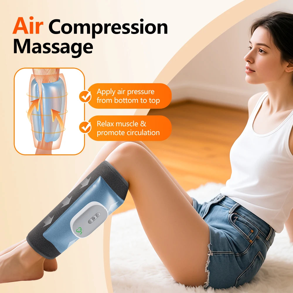 New Wireless Air Pressure Calf Massager Electric 4 Mode Airbag Compresstion Leg Massage Foot Calf Muscle Relax Blood Circulation