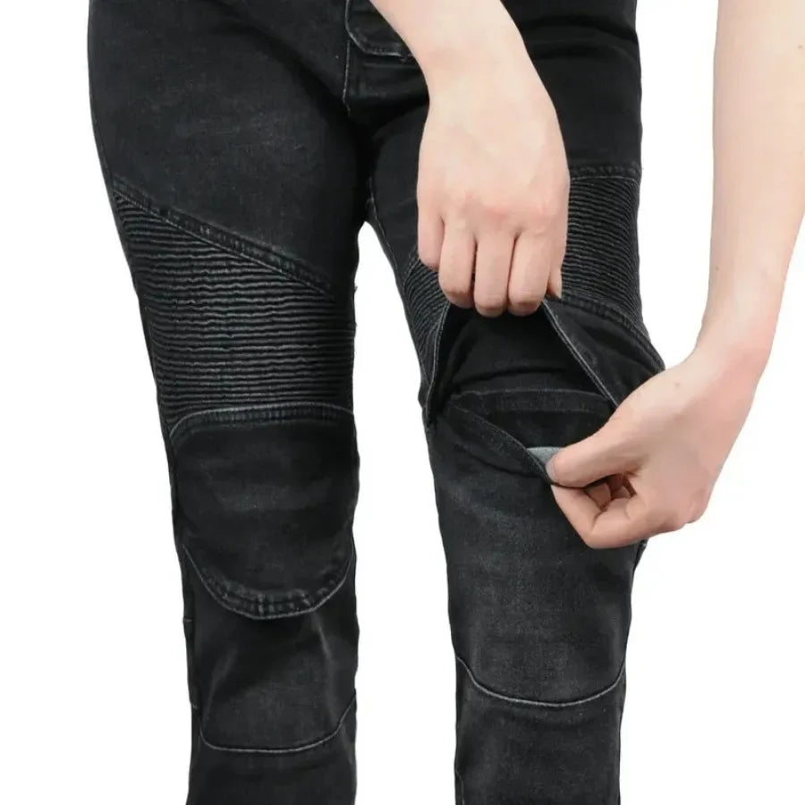 Women Motorcycle Pants, Riding Jeans, Anti-fall, Classic Motorcycle Rider Pants, Racing Pants for All Seasons