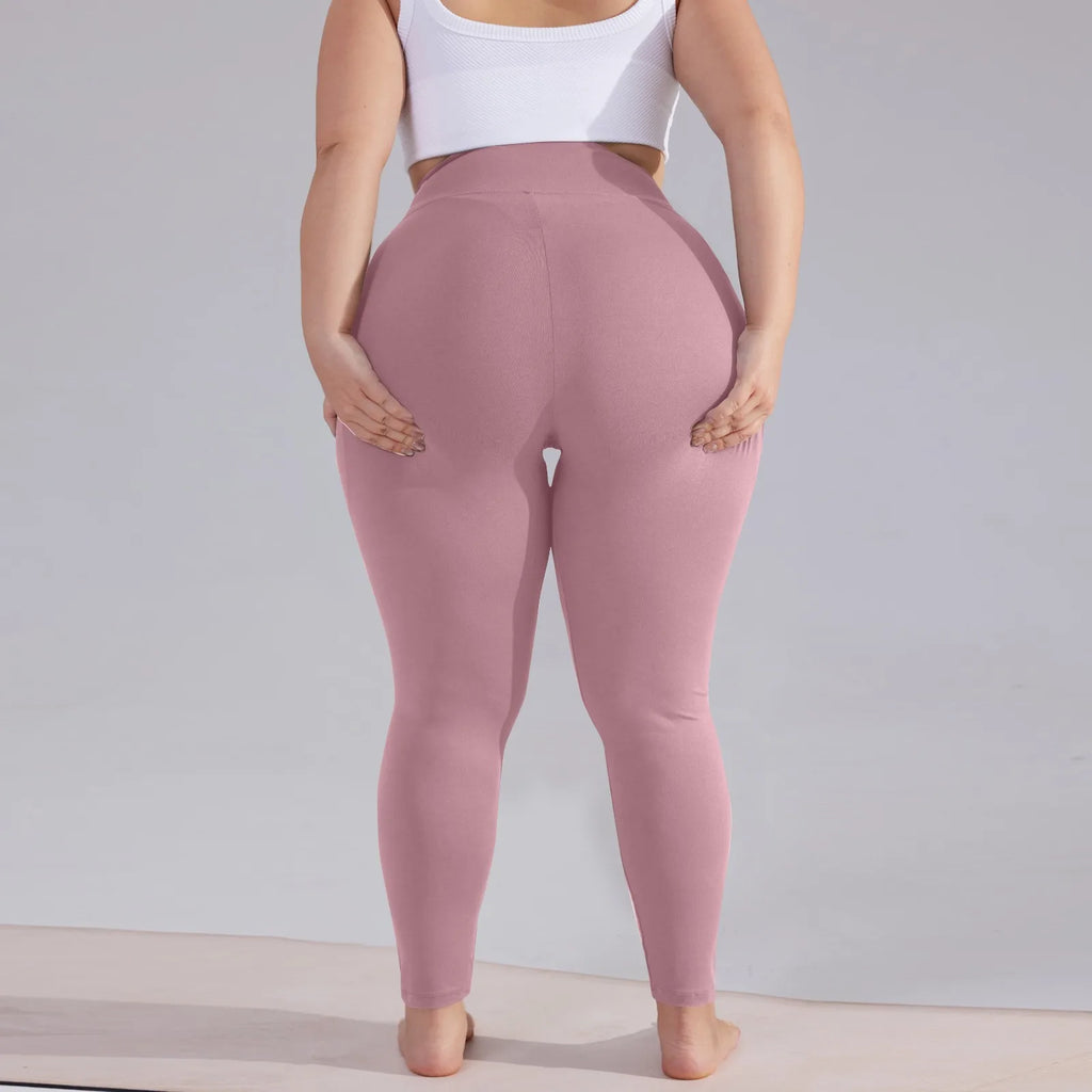 Plus Size Women’s High-Waisted Yoga Pants with Pockets – Hip Lift Athletic Leggings