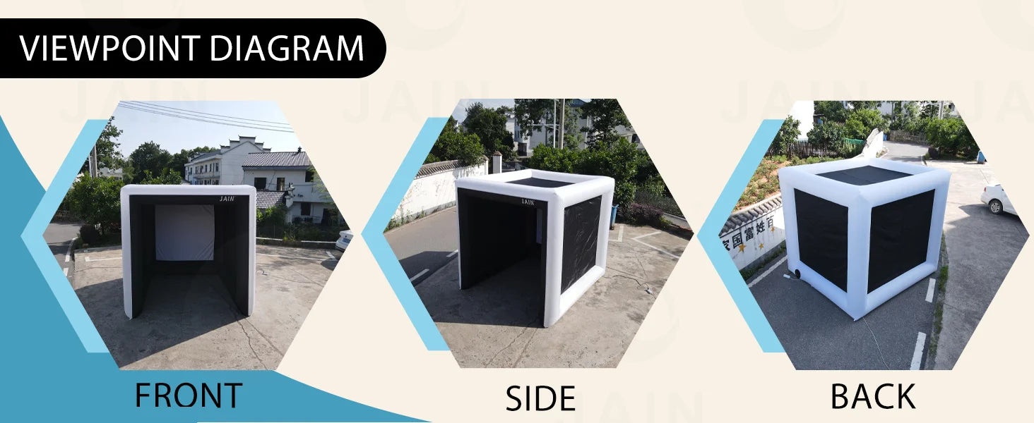 Inflatable Golf Simulator Enclosure with Built-in Fan (Oxford Cloth, Indoor Use)