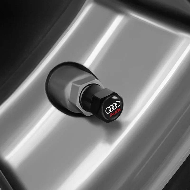 Metal Tire Valve Caps Set of 4 – Stem Covers for Audi Models