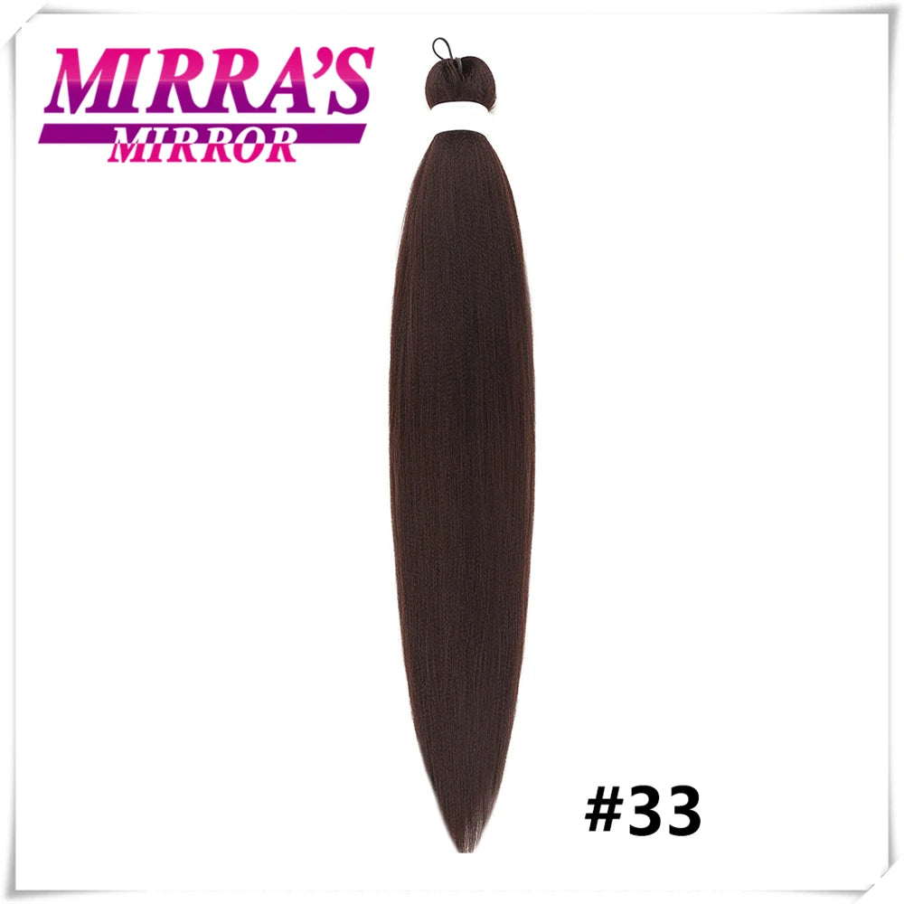 Braiding Hair Pre Stretched Soft Yaki Synthetic Crochet Hair Braid Extension Hot Water Setting Green Pink Orange Yellow Hair