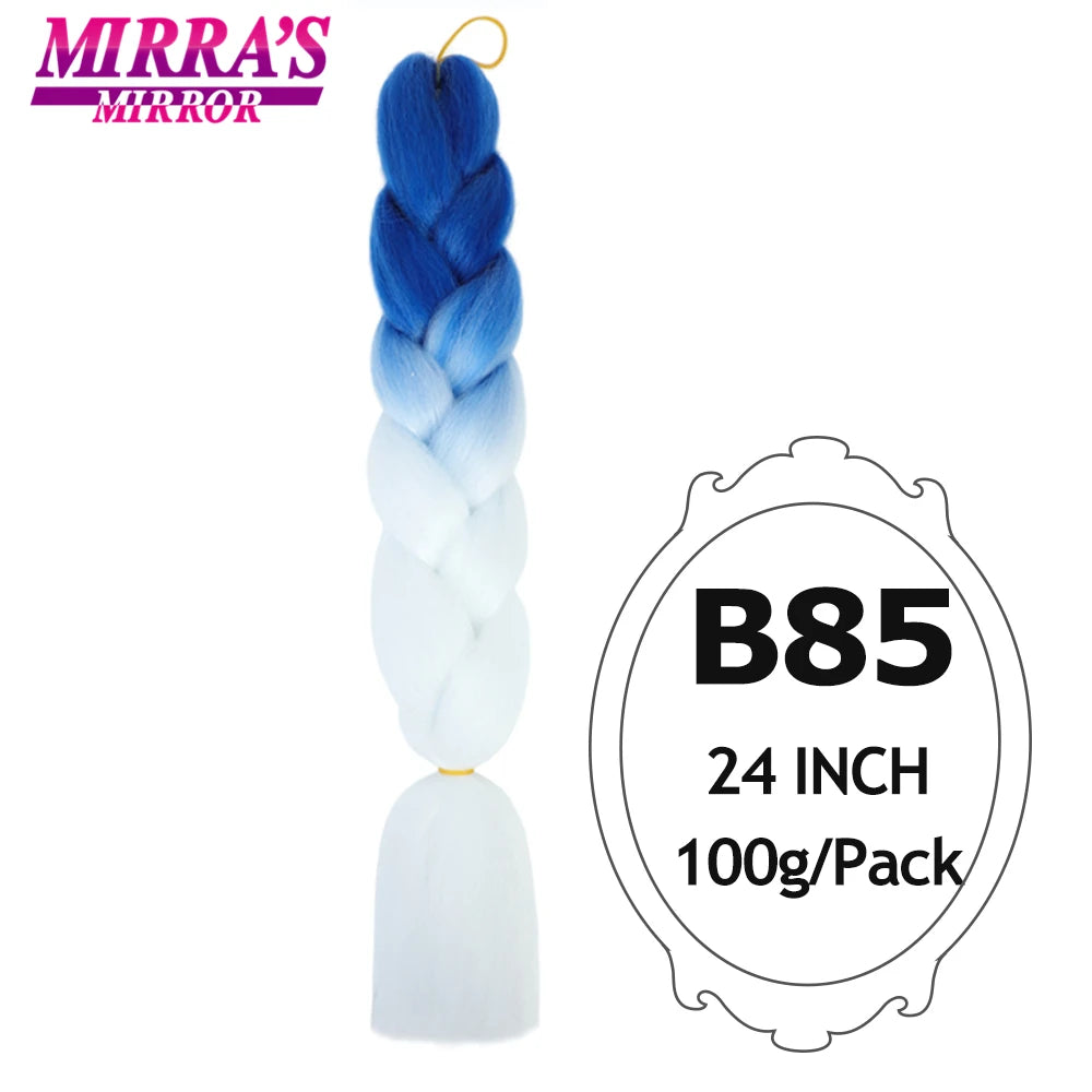 Colorful Jumbo Braiding Hair Extensions For Box Braids Synthetic Hair for Afro Braids Ombre Jumbo Braid Hair DIY Crochet Braid