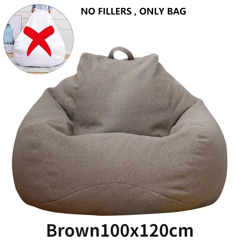 OTAUTAU Large Bean Bag Chair Sofa Cover Without Filler Lazy Corner Seat Beanbag Couch Has Replacement Sofa Inner Liner for Sale