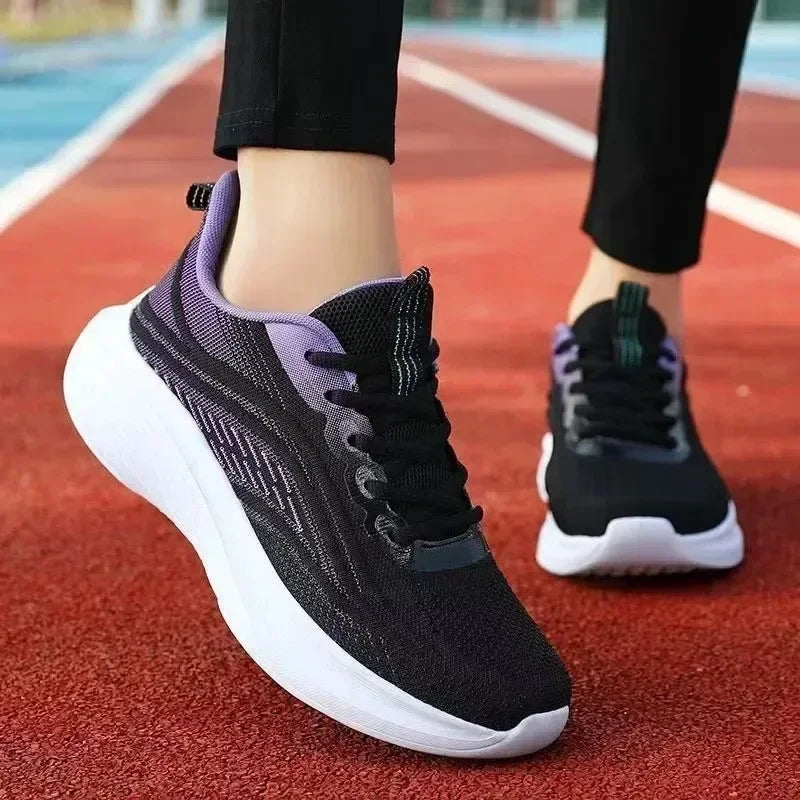 2025 Women’s Casual Mesh Running Shoes — Anti-Slip, Breathable, Elastic Slip-On | Summer Fashion & Couple Style