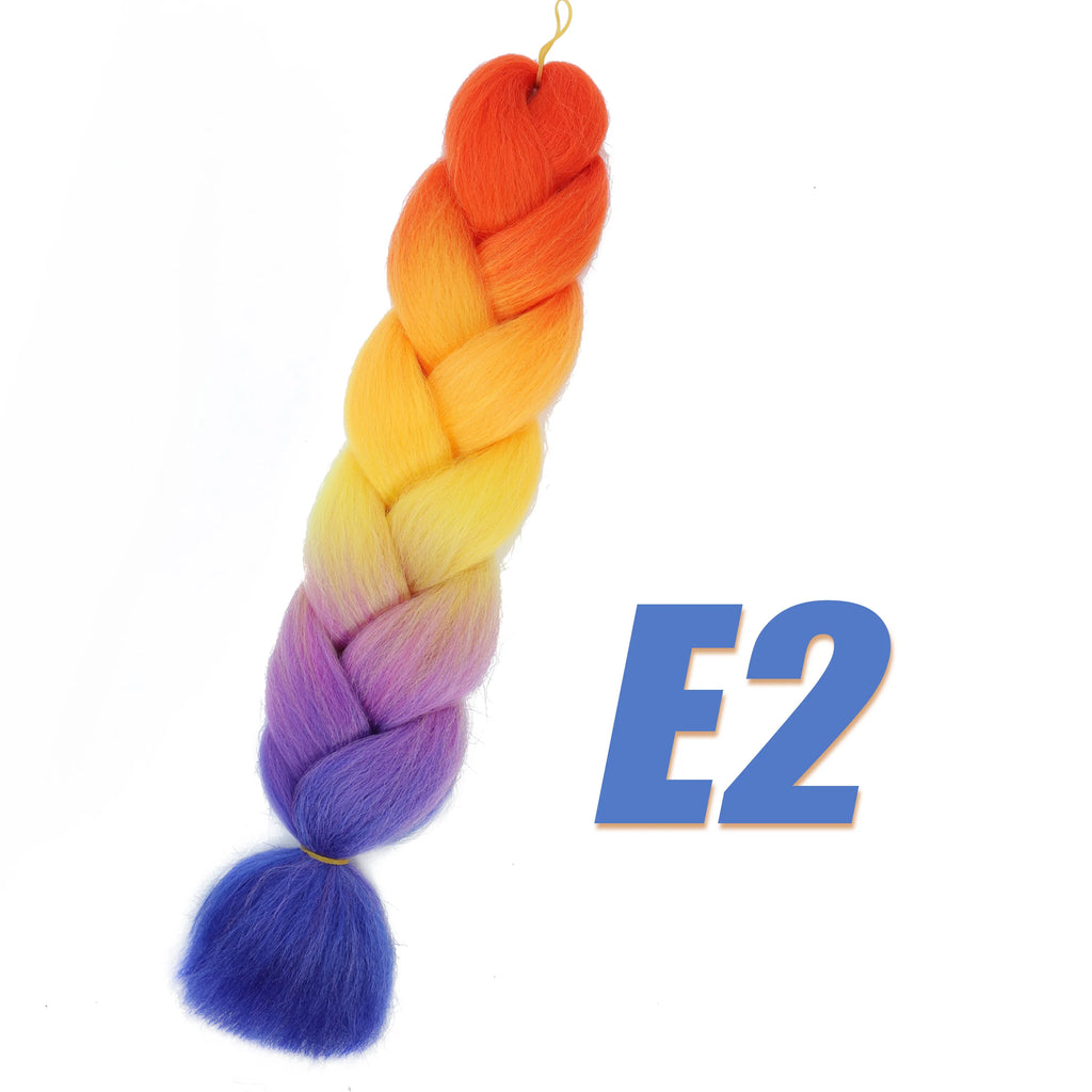 Purple Braiding Hair Pre Stretched Synthetic Kanekalon Crochet Hair Jumbo Braids Extensions Hair Accessories For Girls Braids