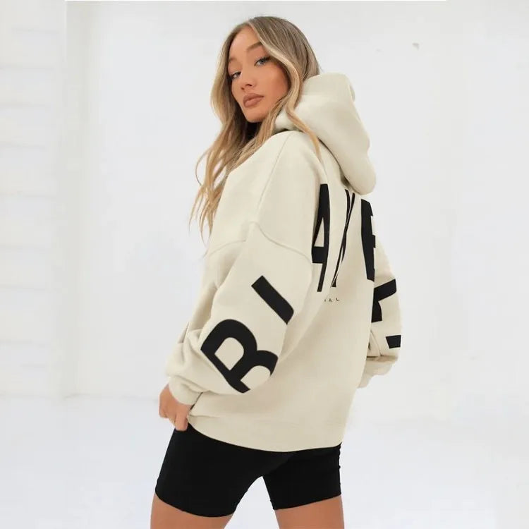 Women’s Printed Pullover Hoodie – Cozy Long Sleeve Sweatshirt