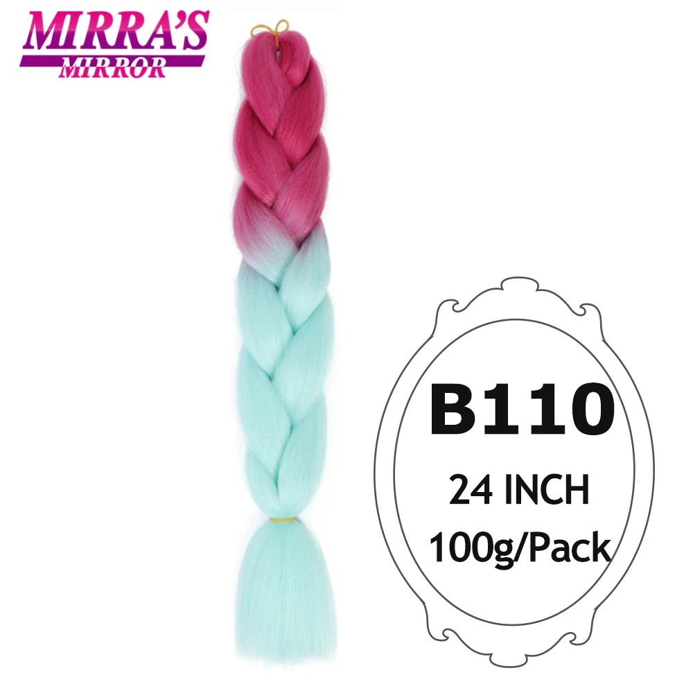 Colorful Jumbo Braiding Hair Extensions For Box Braids Synthetic Hair for Afro Braids Ombre Jumbo Braid Hair DIY Crochet Braid