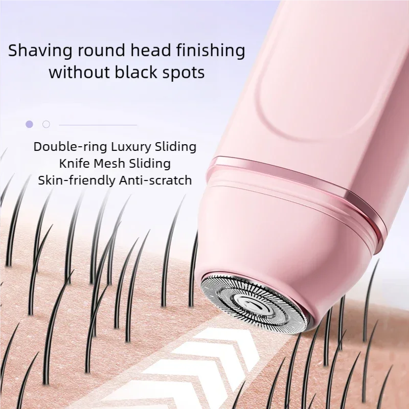 Women's Electric Shaver Epilator 2-in-1 Hair Removal Razor for Body Legs Face Mustache Bikini Trimmer - Female Personal Grooming