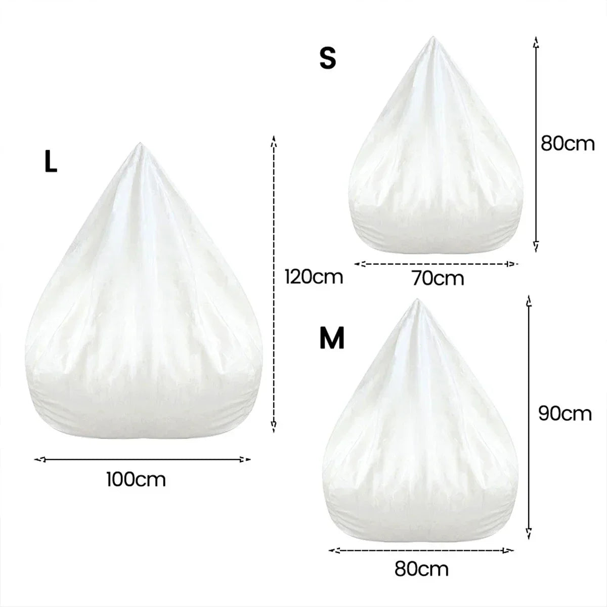 OTAUTAU Large Bean Bag Chair Sofa Cover Without Filler Lazy Corner Seat Beanbag Couch Has Replacement Sofa Inner Liner for Sale