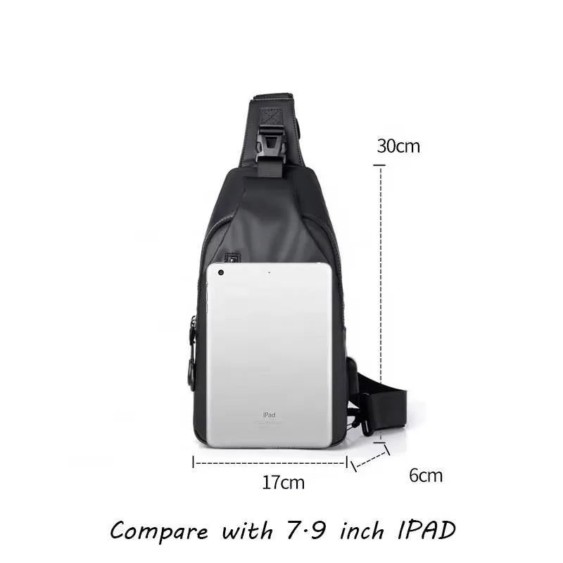 Trendy and Fashionable Chest Bag Solid Color Men Minimalist Chest Bag Outdoor Casual Fashion One Shoulder Crossbody Bag