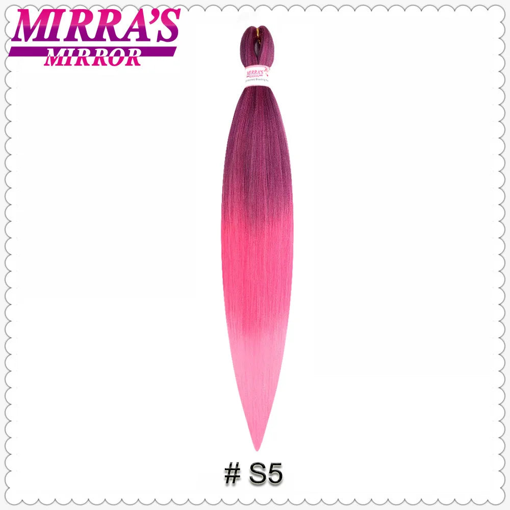 Corlorful Synthetic Jumbo Braids Hair Extensions 28 Inch Braiding Hair Pre Stretched Yellow Blue Green Red Pink Purple Braids