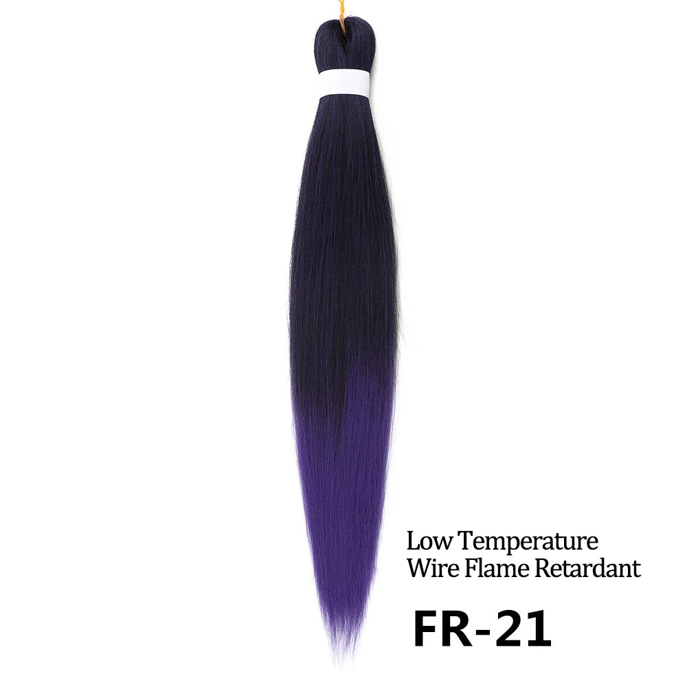 Chorliss Pre-Stretched Jumbo Braids — 24"/26" Synthetic Yaki Ombre (80–90 g, 105 Colors)