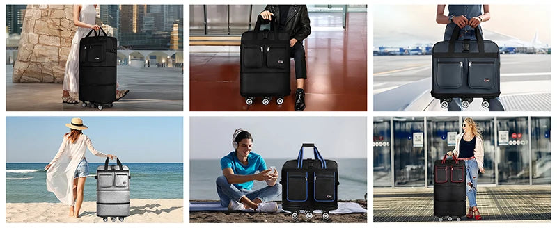 30/36/40 Inch Foldable Expandable Suitcase Bag Water-resistant Large Capacity Rolling Travel Luggage Bag For Moving Storage