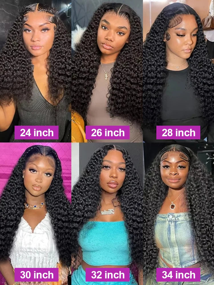 HJ WEAVE BEAUTY HD Loose Deep Wave Lace Wig — 13×6 / 13×4 / 360, up to 40–46", 180–300% Density (Remy)