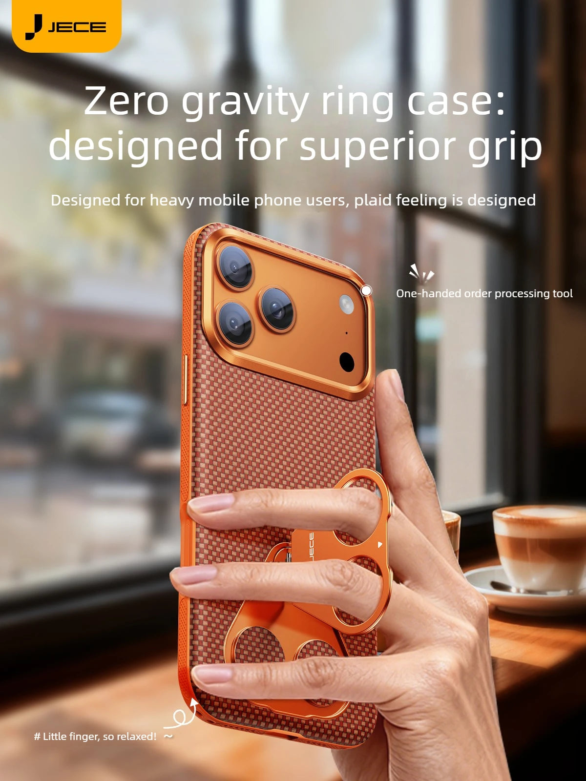 Magnetic Kevlar Phone Case for iPhone 17 Pro Max Case Carbon Fiber Zero Gravity Ring Holder for iPhone 17 Pro Slim Premium Case