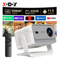 XGODY A6 PRO 4K Native 1080P 650 ANSI Smart Projector AI Auto focus Keystone Correction 360° Portable Projector  Home Cinema