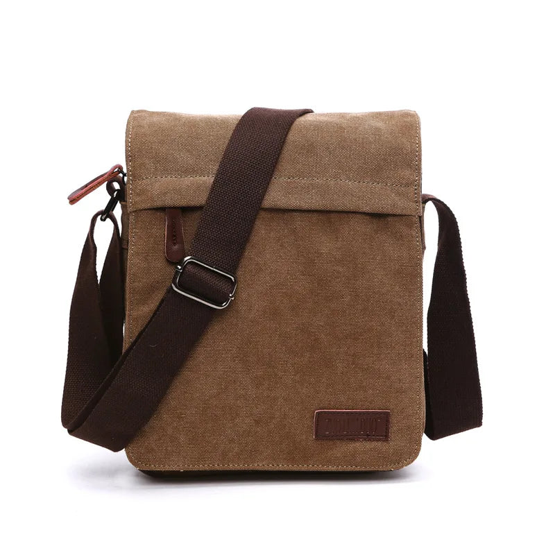 Fashion Solid vintage Canvas Messenger Satchel Bags Buckle Casual Portable Shoulder Bag Korean Trend Simple Pack For Men 2020