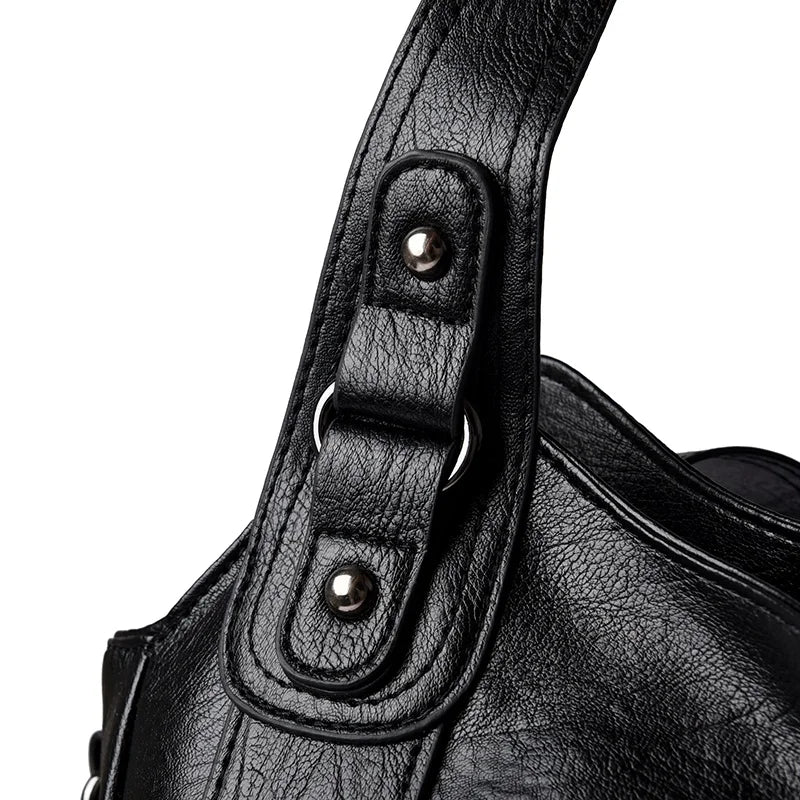 Pu shoulder bag fashionable temperament zipper opening design daily commuter handbag