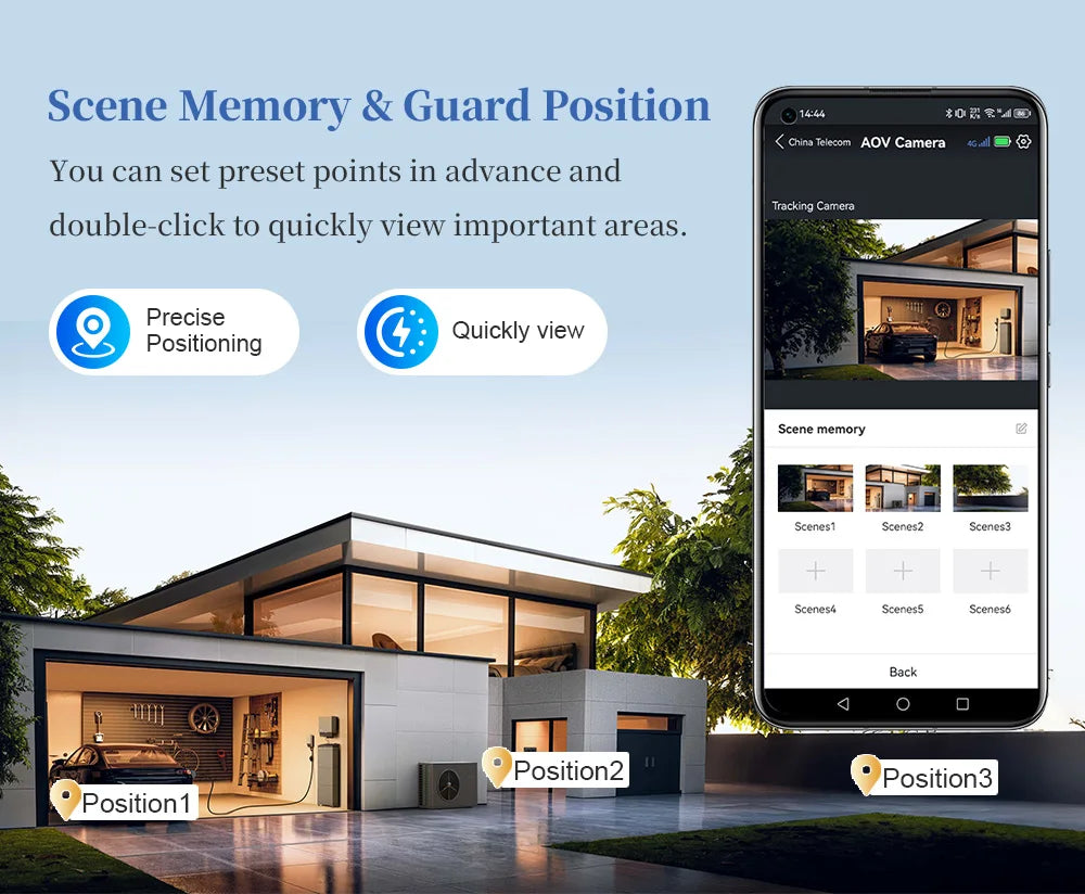 LS VISION AOV/PIR 3-Screens Solar Camera Optical Zoom Outdoor