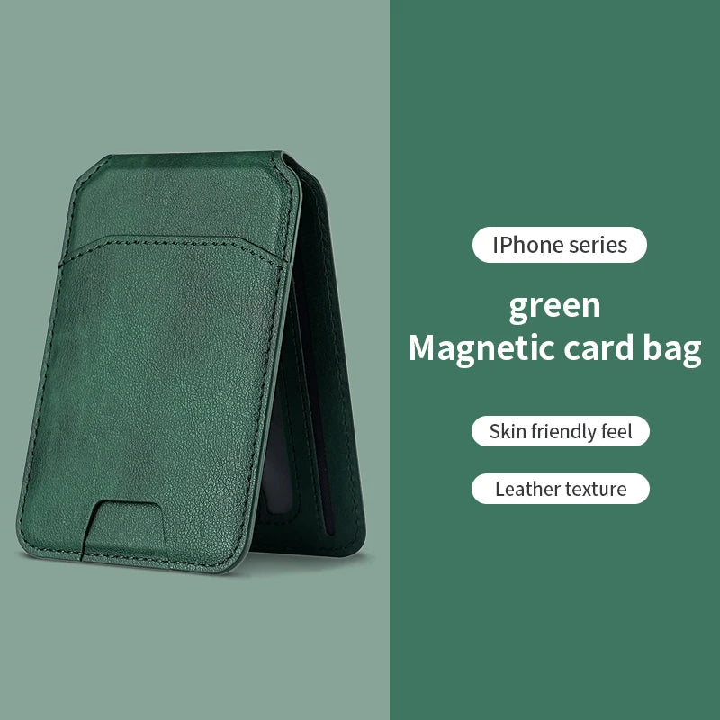 Luxury For Magsafe Magnetic Leather Wallet Holder Case For iPhone 16 15 14 13 12 Pro Max Card Holder Phone Bag Cover Accessories