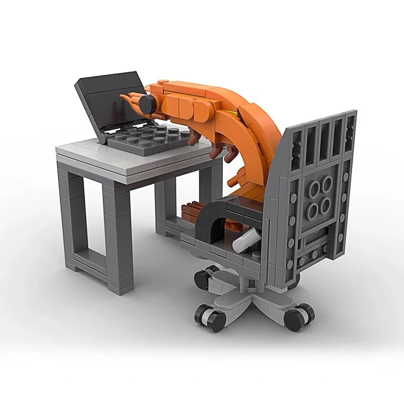 New Creative Desktop Decorative Shrimp Building Blocks Balance Frame Billiards Model Kit MOC Puzzle Assembly Toys & Gifts