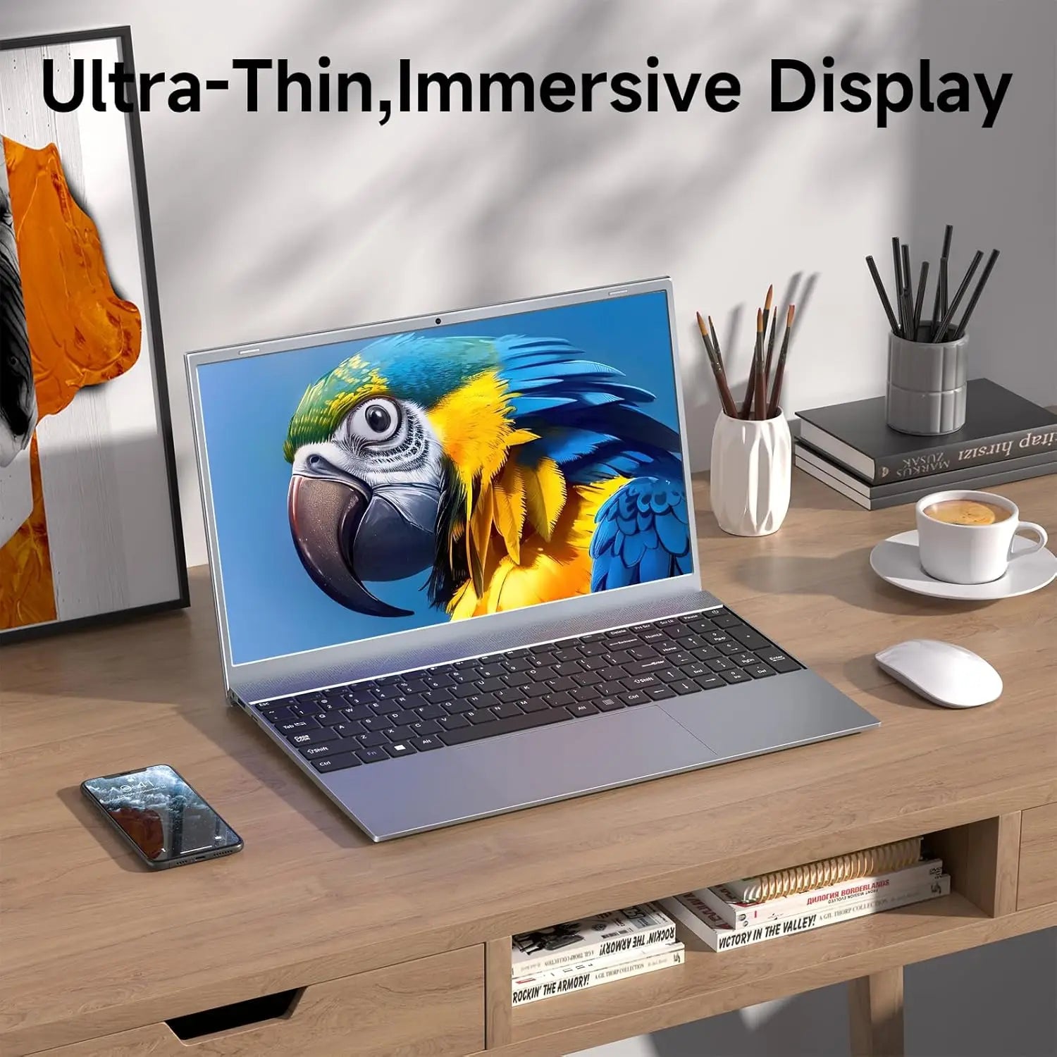 15.6″ Laptop — Intel Pentium J3710, 8GB DDR4, 256GB SSD, Full HD IPS, Windows 11, Wi-Fi + BT 5.0 (Dark Gray)