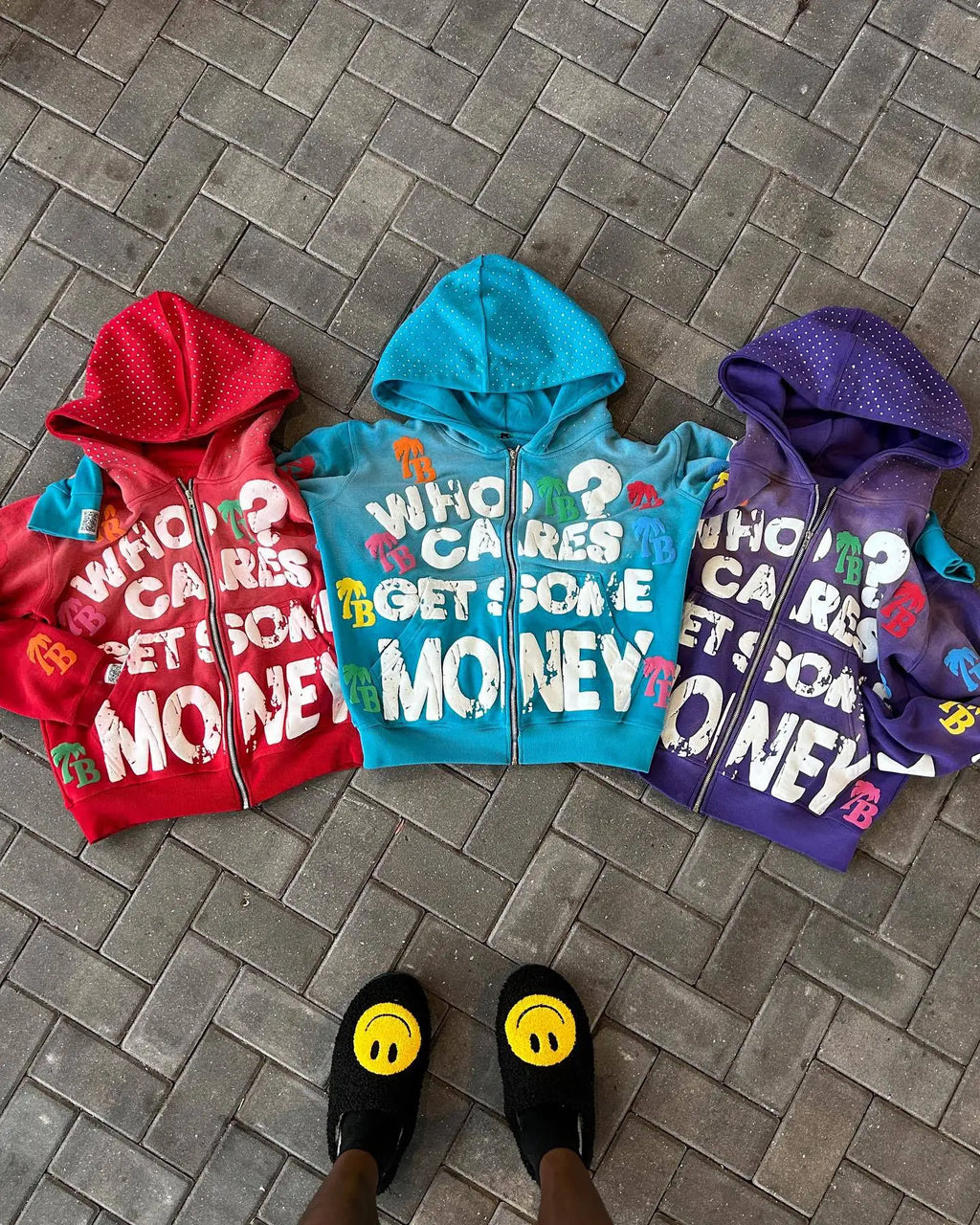 Y2K trendy letter pattern loose casual comfortable hooded zipper retro hoodie jacket top unisex