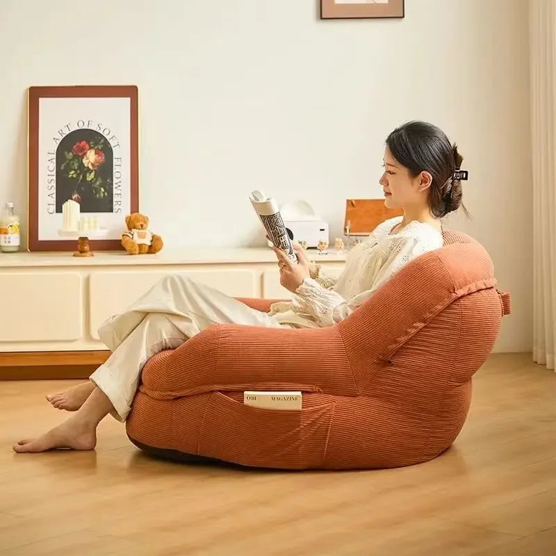 Portable Lazy Sofa Living Room Cheap Single Sofas Adult Tatami Chaise Lounge Relaxing 1-person Sofa Modern Tiny Home Furniture