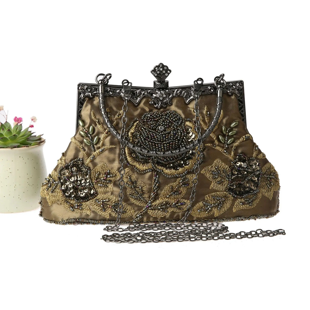 Bead Embroidery Women Evening Bag Diamonds Shell Lady Small Day Clutches Party Dinner Bag Wedding Bridal Pearl Handbags Purse