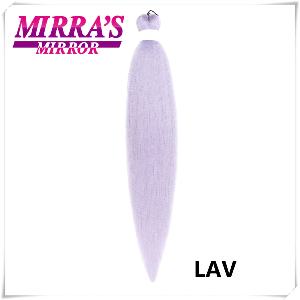 Braiding Hair Pre Stretched Soft Yaki Synthetic Crochet Hair Braid Extension Hot Water Setting Green Pink Orange Yellow Hair