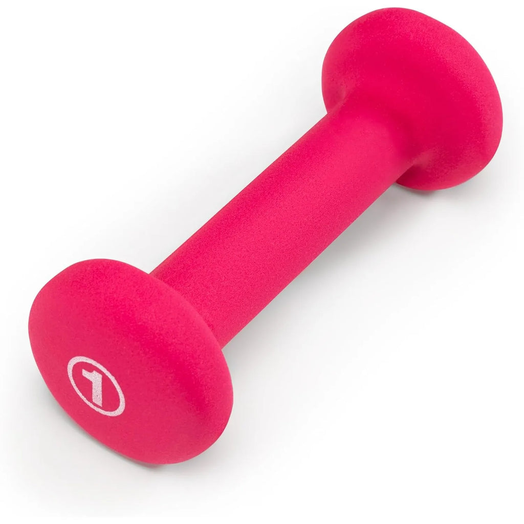 Neoprene Coated Home Dumbbells Set in Colors, Free Weights for Safe Men & Women Fitness Training