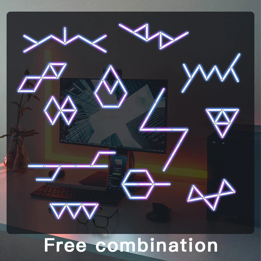 Wiscolor RGB Smart Wall Light Bar (9-Piece)