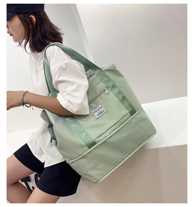 Large Capacity Expanding Double back Travel Bags Luggage Organizer Bag Handbag Waterproof Foldable Travel Clothes Storage Bag