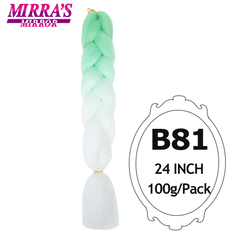 Colorful Jumbo Braiding Hair Extensions For Box Braids Synthetic Hair for Afro Braids Ombre Jumbo Braid Hair DIY Crochet Braid