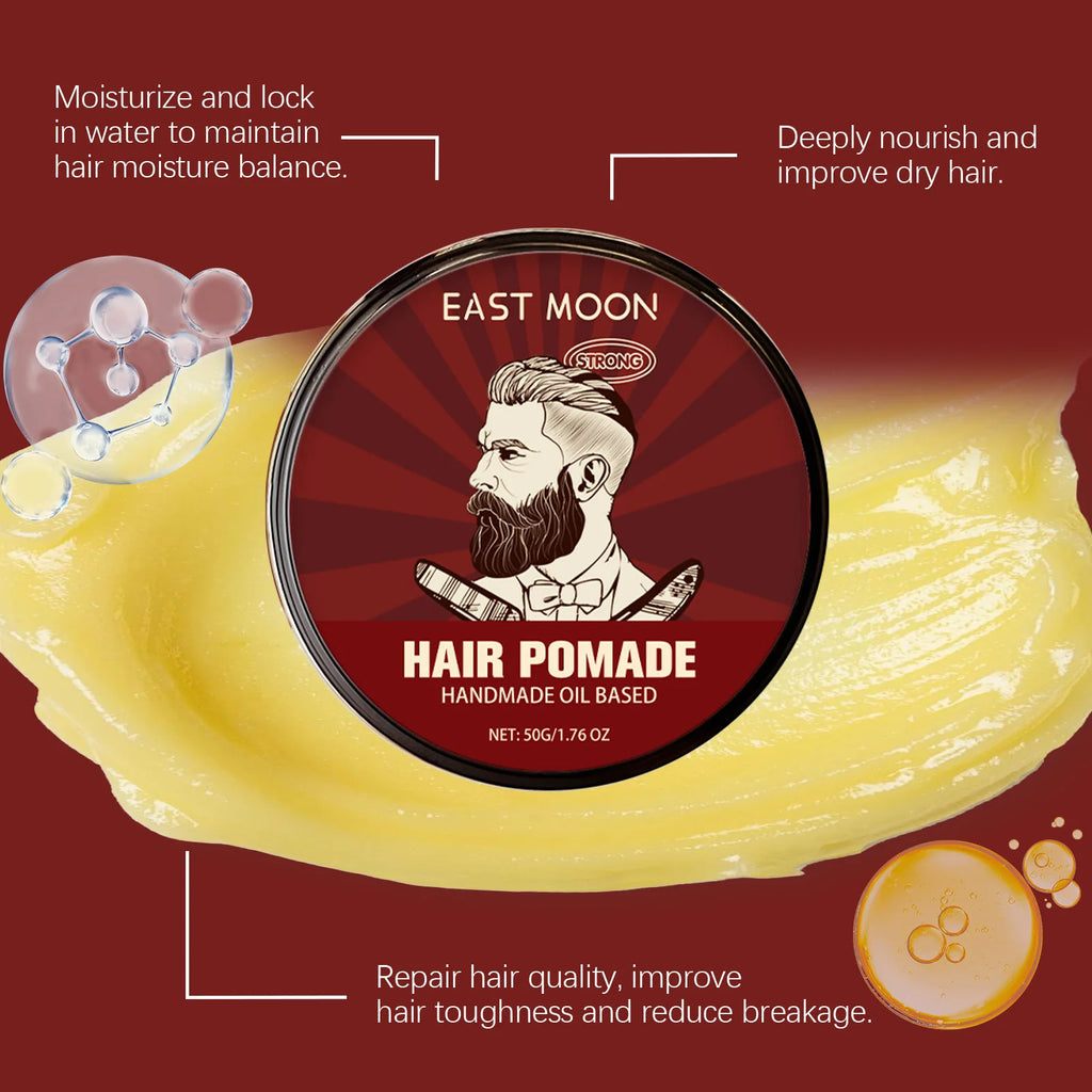 Man Hair Styling Pomade Non-greasy Control Roots Edges Balm Lasting Finished Molding Easy Lock in Water Woman Hair Shaping Waxs