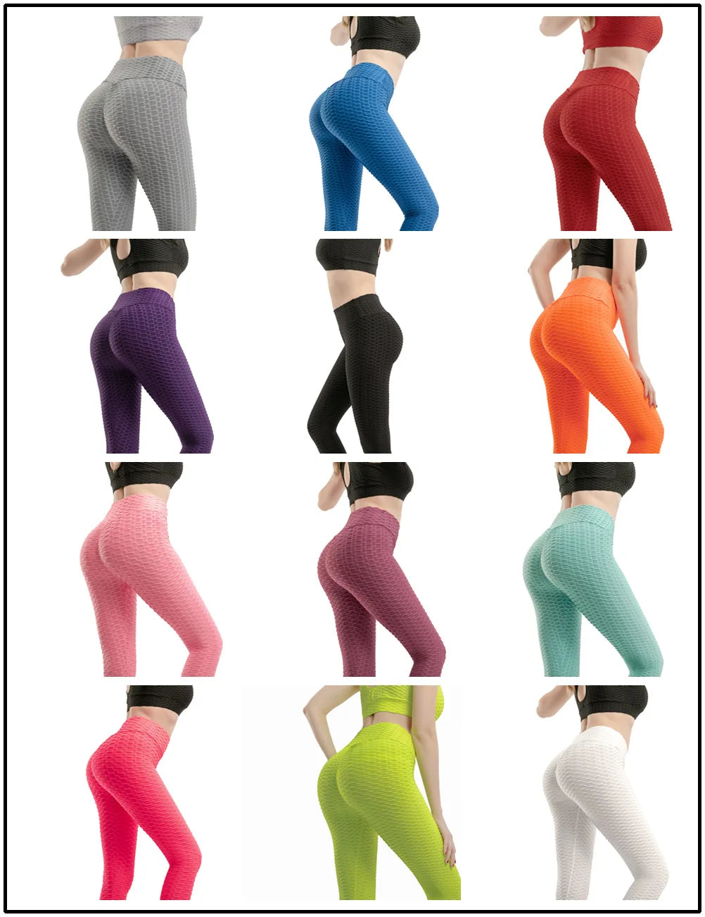 BubbleBump™ Seamless Booty-Lift Leggings — High-Waist Textured Yoga Pants for Women