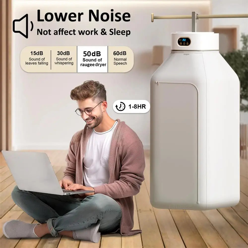 Portable Clothes Dryer Folded Electric Clothing Dryer Multifunctional Intelligent Timed Warm Laundry Dryer with Remote Control