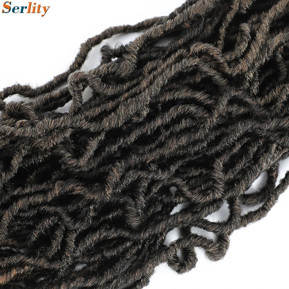 Serlity Faux Locs Extensions — 36"/24"/18" Soft Goddess Dreadlocks Crochet Hair
