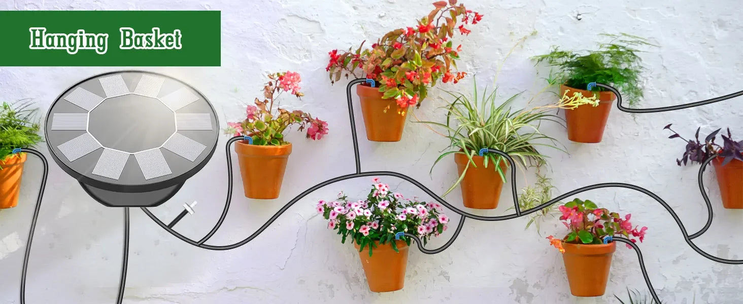 AISITIN Solar Automatic Drip Irrigation System Kit